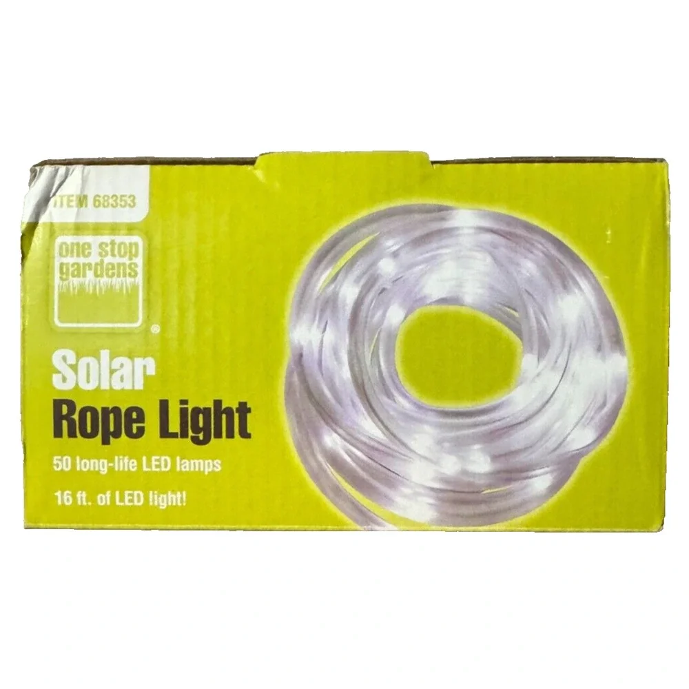 One Stop Gardens Solar Rope Light 50 LED Lamps 16 ft LED Light B6